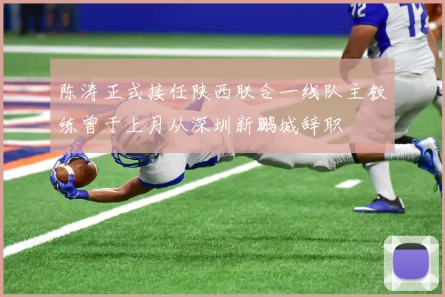 陈涛正式接任陕西联合一线队主教练曾于上月从深圳新鹏城辞职